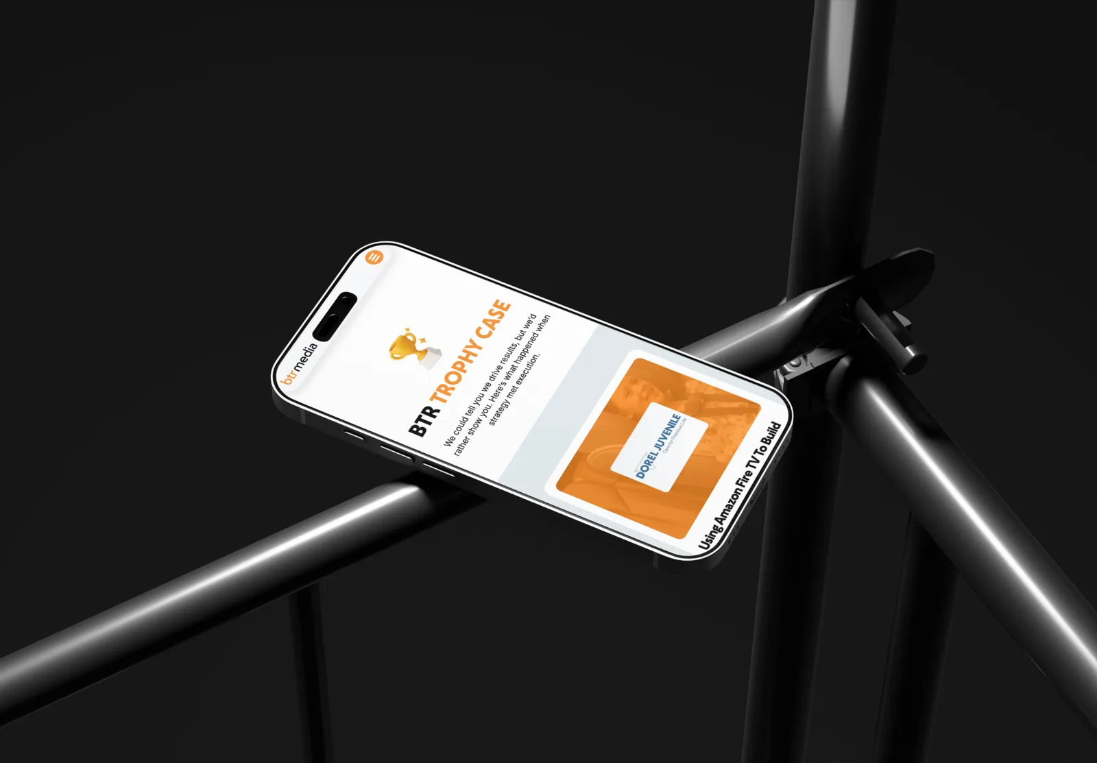 BTR Media page shown on a phone