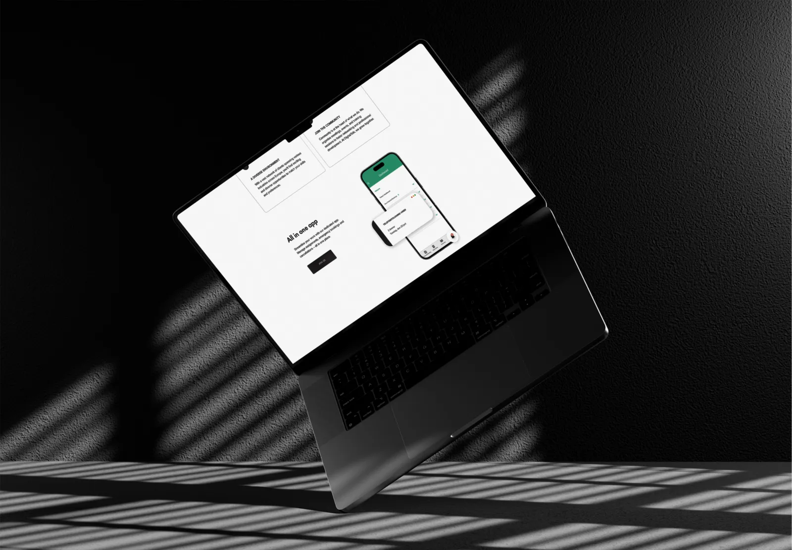 DigitalTolk booking page on a laptop